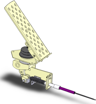 Foot operated mechanical pedal for accelerator applications.