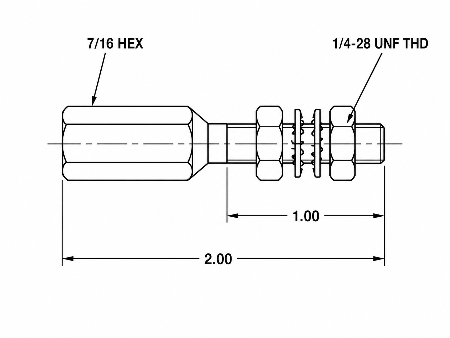 Kit 39067-2 field hub drawing for 3/8-24 threaded hub.