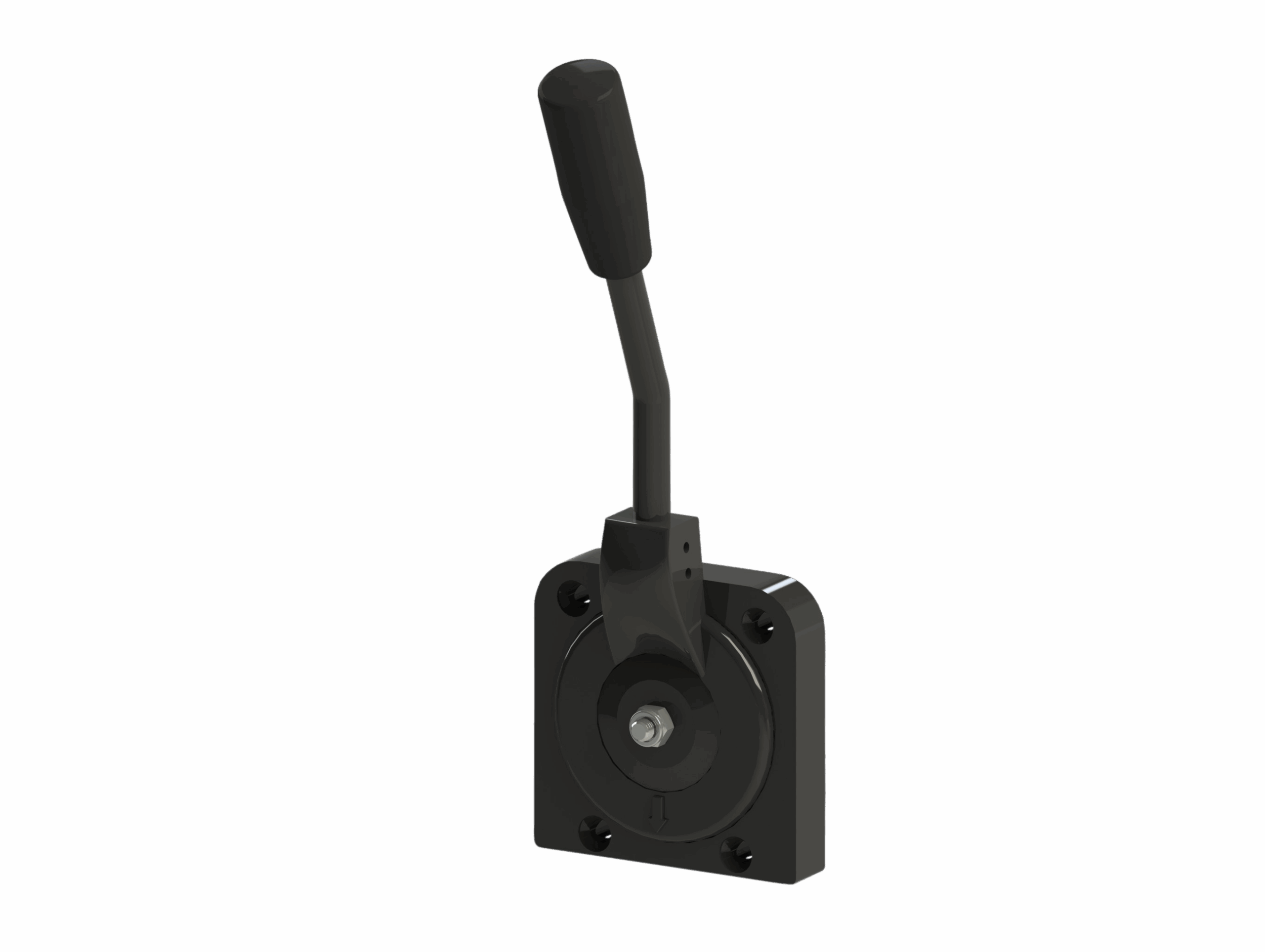 Black MAR-2-001 mechanical valve control lever assembly.