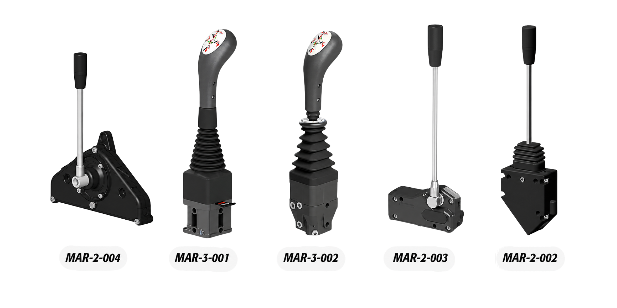 MAR-2-004, MAR-3-001, MAR-3-002, MAR-2-003, and MAR-2-002 mechanical valve controls.