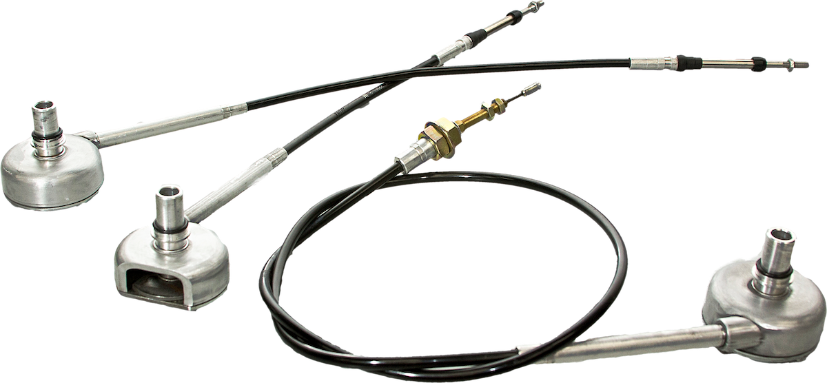 Assorted transmission modulator cable control assemblies.
